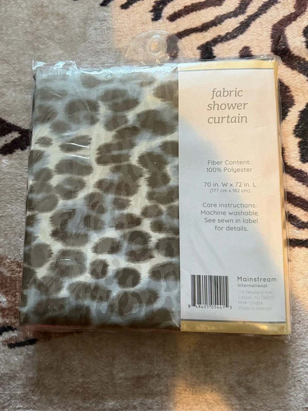 Leopard print Shower Curtain plus clear liner